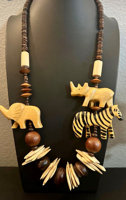 ZEBRA WOOD NECKLACE