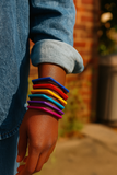 Set of 6 Vintage 80s plastic bangles