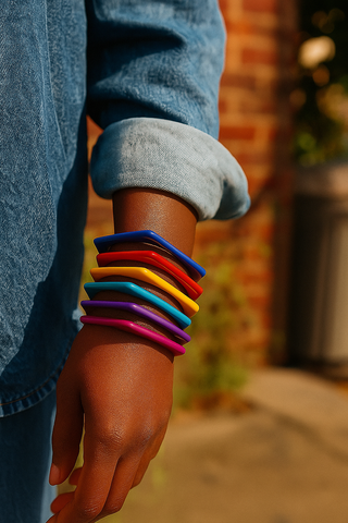 Set of 6 Vintage 80s plastic bangles