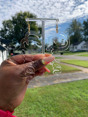 Queen Acrylic Earrings